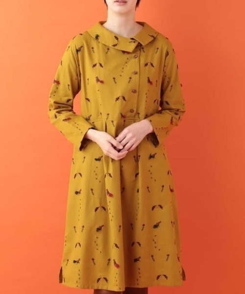 Jocomomola ホコモモラ の ユニーク な とり ワンピース ワンピース Wear Jocomomola ホコモモラ の ユニーク な とり ワンピース ワンピース Wear