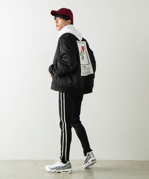 WEGO（ウィゴー）の「WEGO/PhotographMA-1（MA-1・メンズ・ホワイト/ブラック/パープル/ブラック系その他・MEDIUM/LARGE）」の8枚目の写真