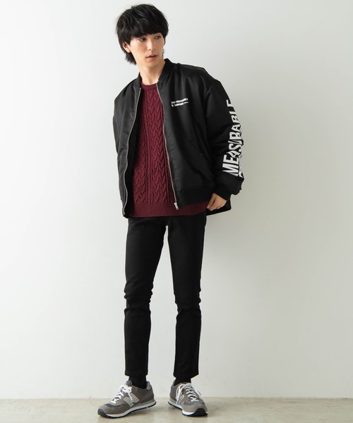 WEGO（ウィゴー）の「WEGO/PhotographMA-1（MA-1・メンズ・ホワイト/ブラック/パープル/ブラック系その他・MEDIUM/LARGE）」の10枚目の写真