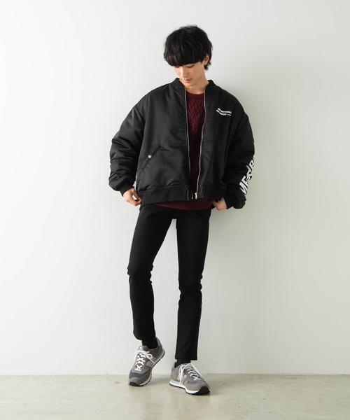 WEGO（ウィゴー）の「WEGO/PhotographMA-1（MA-1・メンズ・ホワイト/ブラック/パープル/ブラック系その他・MEDIUM/LARGE）」の12枚目の写真
