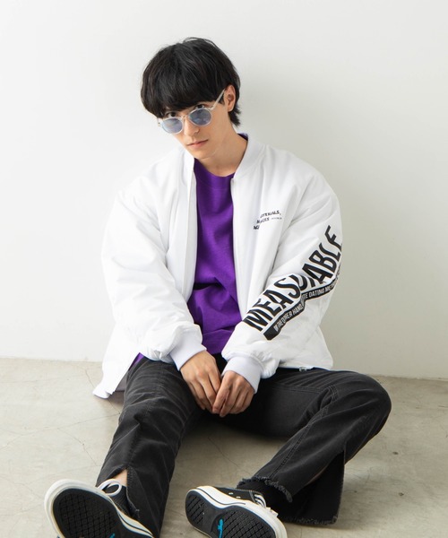 WEGO（ウィゴー）の「WEGO/PhotographMA-1（MA-1・メンズ・ホワイト/ブラック/パープル/ブラック系その他・MEDIUM/LARGE）」の15枚目の写真