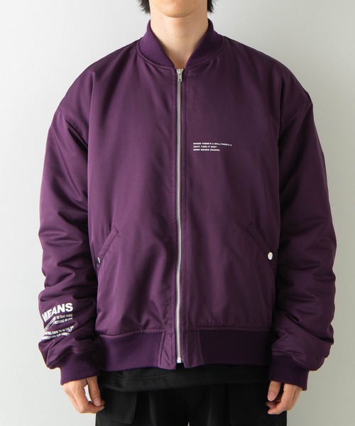 WEGO（ウィゴー）の「WEGO/PhotographMA-1（MA-1・メンズ・ホワイト/ブラック/パープル/ブラック系その他・MEDIUM/LARGE）」の16枚目の写真