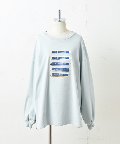 one after another NICE CLAUP(ワンアフターアナザーナイスクラップ)の「【petite by niceclaup】プリントアソートスウェット(スウェット・レディース・オフホワイト/ブラック/ライトブルー/ピンク・FREE)」の7枚目の写真