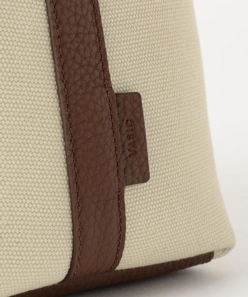 VASIC（ヴァジック）の「[別注][バジック] VASIC BOND MINI FM キャンバス バッグ（ショルダーバッグ・レディース・オフホワイト/ブラウン・FREE）」の8枚目の写真