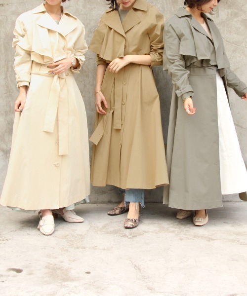 RANDA(ランダ)の「4WAYトレンチコート(トレンチコート・レディース・ベージュ/クリーム/ブルー・0/1)」の15枚目の写真