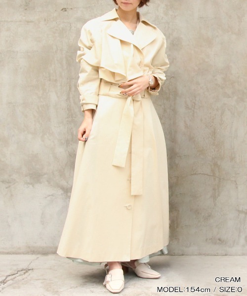 RANDA(ランダ)の「4WAYトレンチコート(トレンチコート・レディース・ベージュ/クリーム/ブルー・0/1)」の16枚目の写真