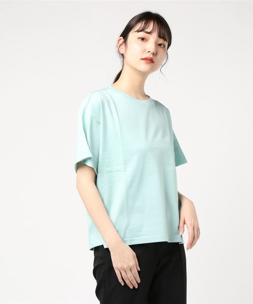 SUPP.（サップ）の「【SUPP.】サップ 40/2 コーマソフト天竺 S/S カットソー（Tシャツ/カットソー・レディース・アイボリー/ブラウン/ミント/ピンク・FREE）」の4枚目の写真