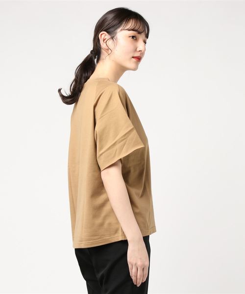 SUPP.（サップ）の「【SUPP.】サップ 40/2 コーマソフト天竺 S/S カットソー（Tシャツ/カットソー・レディース・アイボリー/ブラウン/ミント/ピンク・FREE）」の6枚目の写真