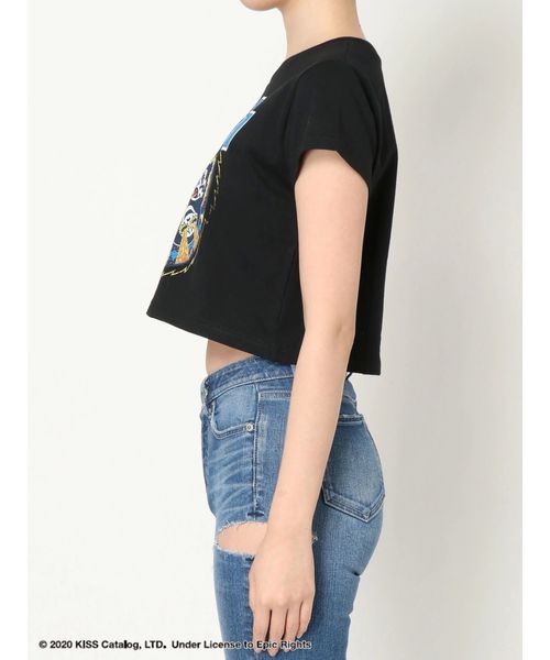 GYDA(ジェイダ)の「KISSショートTシャツ(Tシャツ/カットソー・レディース・ブラック・FREE)」の13枚目の写真