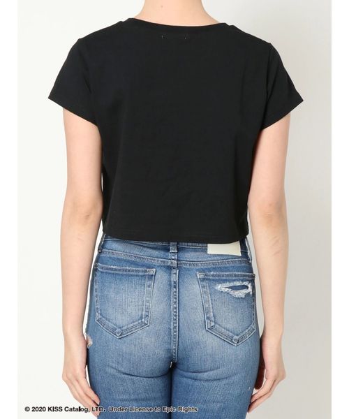 GYDA(ジェイダ)の「KISSショートTシャツ(Tシャツ/カットソー・レディース・ブラック・FREE)」の14枚目の写真