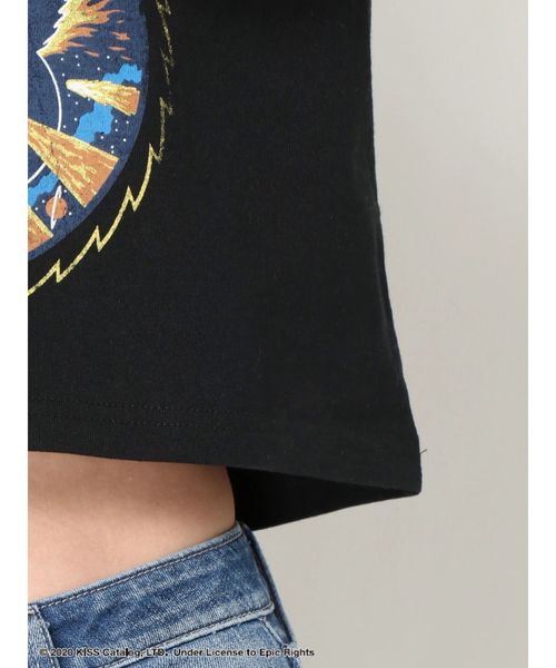 GYDA(ジェイダ)の「KISSショートTシャツ(Tシャツ/カットソー・レディース・ブラック・FREE)」の17枚目の写真