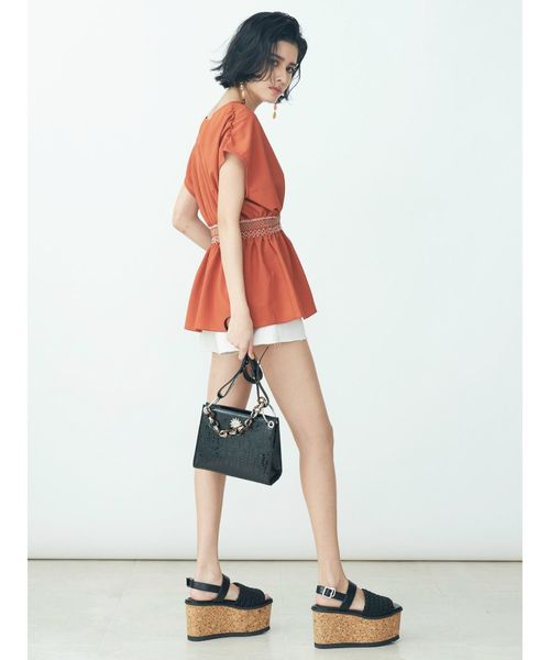 EVRIS（エヴリス）の「コルクウエッジサンダル（サンダル・レディース・ブラック/ベージュ・SMALL/MEDIUM/LARGE）」の4枚目の写真