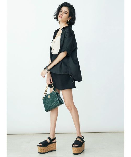 EVRIS（エヴリス）の「コルクウエッジサンダル（サンダル・レディース・ブラック/ベージュ・SMALL/MEDIUM/LARGE）」の5枚目の写真