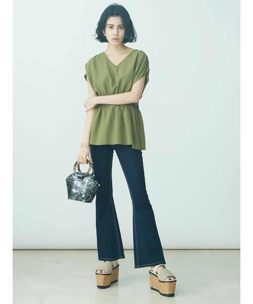 EVRIS（エヴリス）の「コルクウエッジサンダル（サンダル・レディース・ブラック/ベージュ・SMALL/MEDIUM/LARGE）」の6枚目の写真