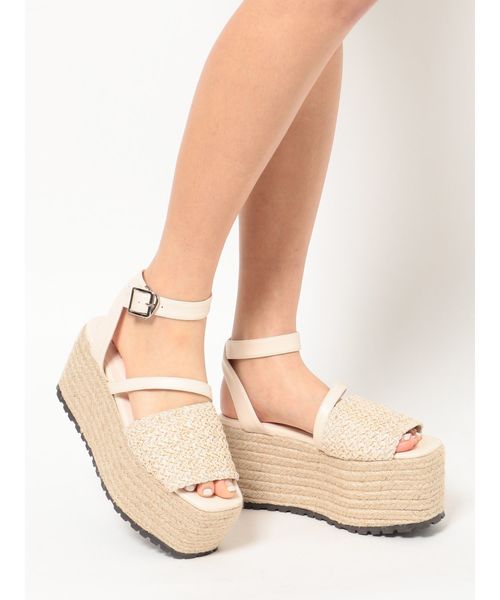 EVRIS（エヴリス）の「コルクウエッジサンダル（サンダル・レディース・ブラック/ベージュ・SMALL/MEDIUM/LARGE）」の9枚目の写真