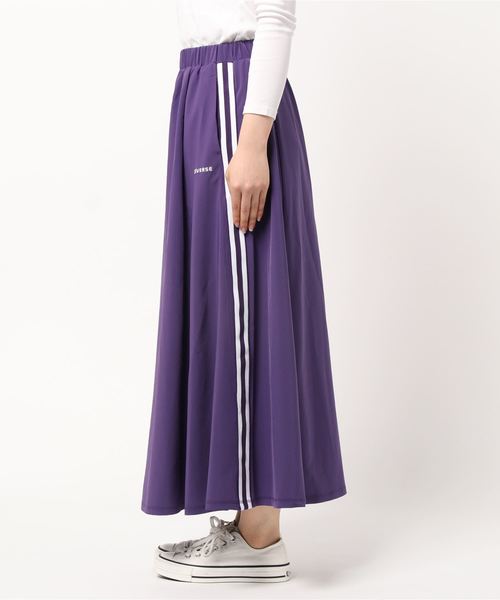 CONVERSE（コンバース）の「【CONVERSE】ラインスカート（スカート・レディース・パープル/ダークベージュ/ブラック・M）」の4枚目の写真