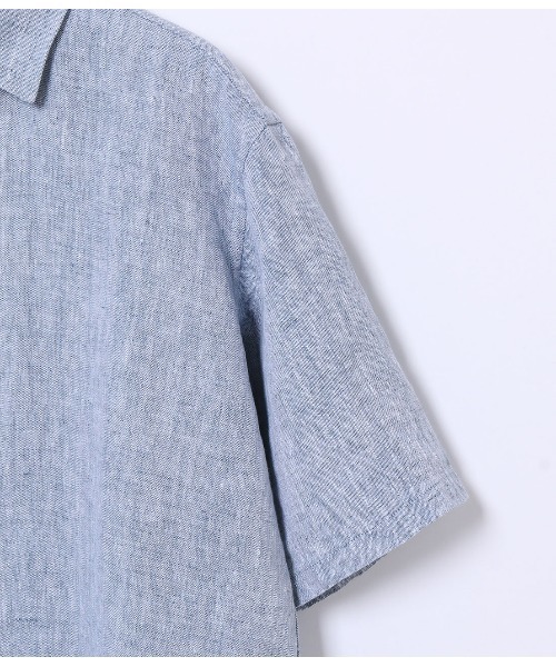 ADAM ET ROPE'（アダムエロペ）の「ベルギーリネン 半袖シャツ（シャツ/ブラウス・メンズ・ホワイト系その他2/ブラック/ブルー系その他5・M/L）」の11枚目の写真