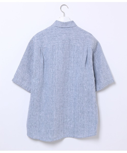 ADAM ET ROPE'（アダムエロペ）の「ベルギーリネン 半袖シャツ（シャツ/ブラウス・メンズ・ホワイト系その他2/ブラック/ブルー系その他5・M/L）」の13枚目の写真