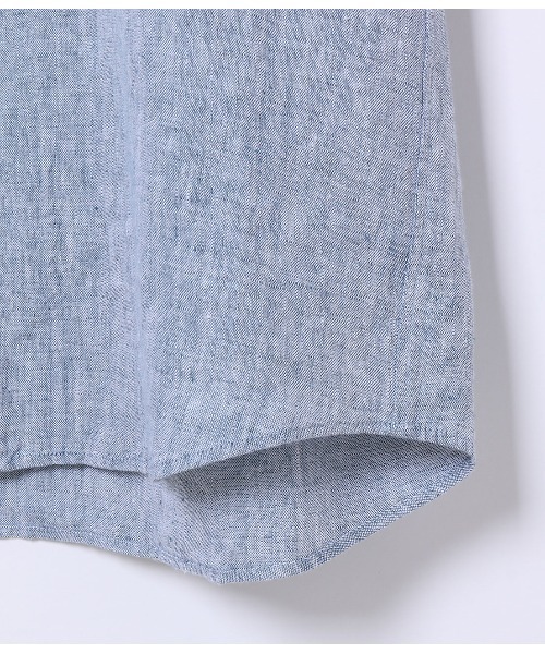 ADAM ET ROPE'（アダムエロペ）の「ベルギーリネン 半袖シャツ（シャツ/ブラウス・メンズ・ホワイト系その他2/ブラック/ブルー系その他5・M/L）」の10枚目の写真