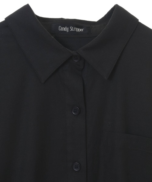 Candy Stripper（キャンディストリッパー）の「LACE UP SHIRT ワンピース（ワンピース・レディース・ブラック/オフホワイト・1/2）」の8枚目の写真