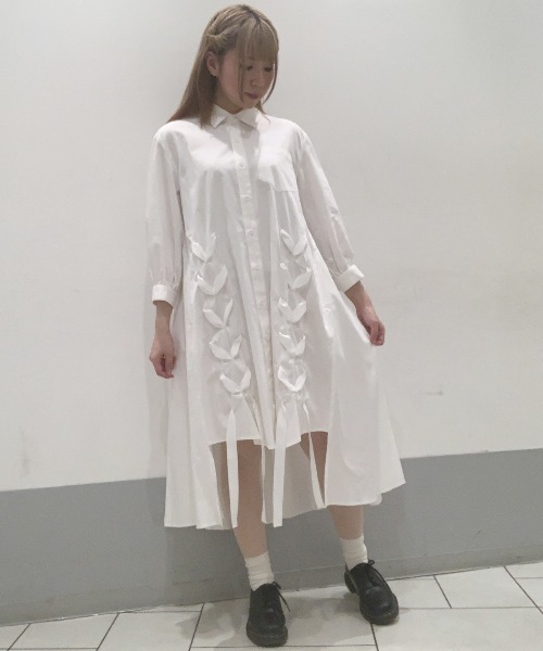 Candy Stripper（キャンディストリッパー）の「LACE UP SHIRT ワンピース（ワンピース・レディース・ブラック/オフホワイト・1/2）」の15枚目の写真