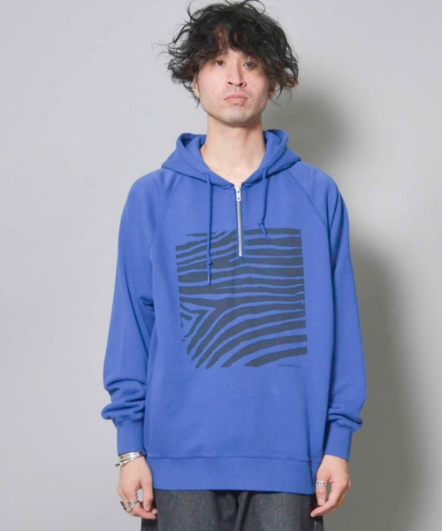 Johnbull(ジョンブル)の「プロセッシングハーフジップパーカー Johnbull(ジョンブル)の「プロセッシングハーフジップパーカー