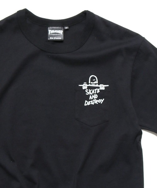 THRASHER（スラッシャー）の「THRASHER/スラッシャー G.SK8&D POCKET S/S T-SHIRT 半袖Tシャツ（Tシャツ/カットソー・メンズ・ブラック/グリーン/ホワイト・M/L/XL）」の3枚目の写真