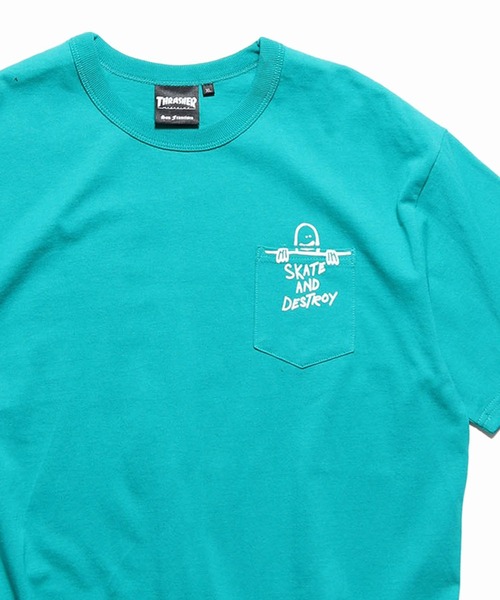THRASHER（スラッシャー）の「THRASHER/スラッシャー G.SK8&D POCKET S/S T-SHIRT 半袖Tシャツ（Tシャツ/カットソー・メンズ・ブラック/グリーン/ホワイト・M/L/XL）」の21枚目の写真