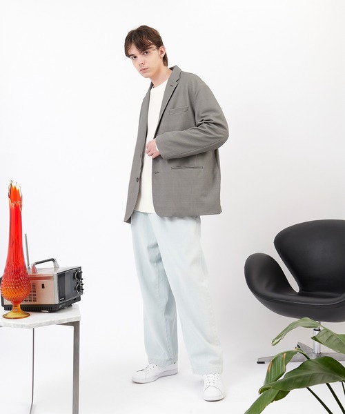 EMMA CLOTHES(エマクローズ)の「畦編み 袖レイヤード オーバーサイズ ニット(EMMA CLOTHES)(ニット/セーター・メンズ・オフホワイト/ブラック/グリーン系その他/グレイッシュベージュ/ブラウン・FREE)」の8枚目の写真