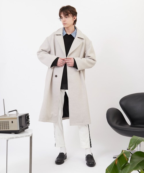 EMMA CLOTHES(エマクローズ)の「畦編み 袖レイヤード オーバーサイズ ニット(EMMA CLOTHES)(ニット/セーター・メンズ・オフホワイト/ブラック/グリーン系その他/グレイッシュベージュ/ブラウン・FREE)」の11枚目の写真