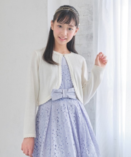 mezzo piano Junior（メゾピアノジュニア）の「切り替えニットボレロ 