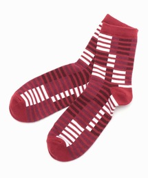 NICOLE CLUB FOR MEN | 切り替えボーダークルーソックス(ソックス/靴下)