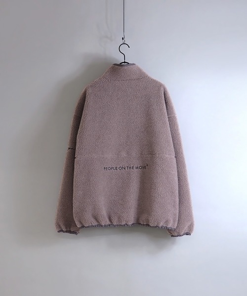 Kappa（カッパ）の「【Kappa / カッパ】 別注 ビッグシルエット シープ / シャギー スタンドカラーボアジャケット（ブルゾン・メンズ・ブラウン/ブルー/ベージュ/アイボリー/ブラック/ベージュ系その他/グレー/ラベンダー・L/M）」の14枚目の写真