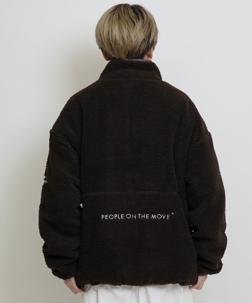 Kappa（カッパ）の「【Kappa / カッパ】 別注 ビッグシルエット シープ / シャギー スタンドカラーボアジャケット（ブルゾン・メンズ・ブラウン/ブルー/ベージュ/アイボリー/ブラック/ベージュ系その他/グレー/ラベンダー・L/M）」の19枚目の写真