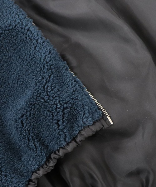 Kappa（カッパ）の「【Kappa / カッパ】 別注 ビッグシルエット シープ / シャギー スタンドカラーボアジャケット（ブルゾン・メンズ・ブラウン/ブルー/ベージュ/アイボリー/ブラック/ベージュ系その他/グレー/ラベンダー・L/M）」の16枚目の写真