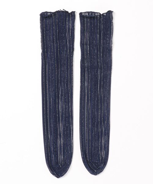 Fun & Daily（ファンアンドデイリー）の「F&D : ストライプレースソックス（ソックス/靴下・レディース・ブラック/ネイビー/グレー・FREE）」の3枚目の写真