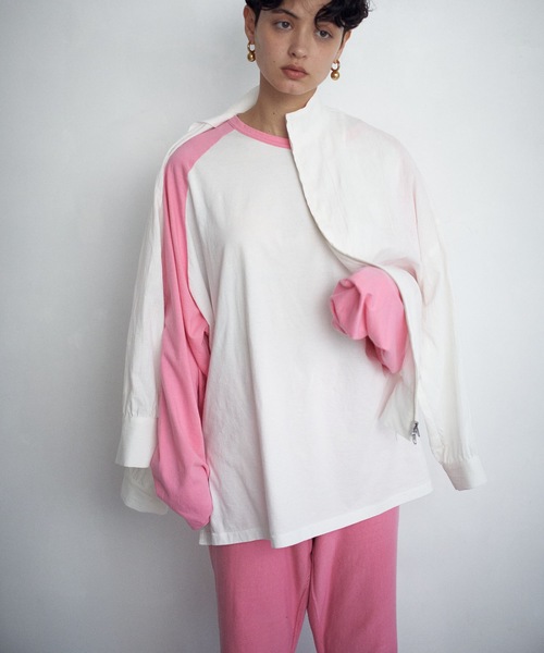 SEA(シー)の「4XL ラグラン ベースボール L/S TEE(Tシャツ/カットソー・レディース・ブラウン/ピンク・ONE SIZE)」の5枚目の写真