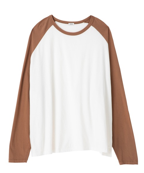 SEA(シー)の「4XL ラグラン ベースボール L/S TEE(Tシャツ/カットソー・レディース・ブラウン/ピンク・ONE SIZE)」の10枚目の写真