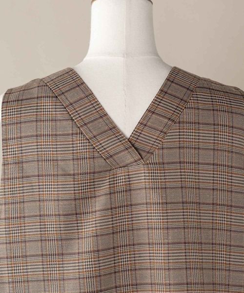 moi tytto（モイテュット）の「マーメイドジャンパースカート【低身長さん向け(S)サイズあり/リボンタイセット】（ワンピース・レディース・ブラック/モカ/チェック・SMALL/MEDIUM）」の17枚目の写真