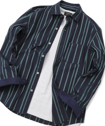 MEN'S BIGI | ブライトストライプストレッチシャツ(シャツ/ブラウス)