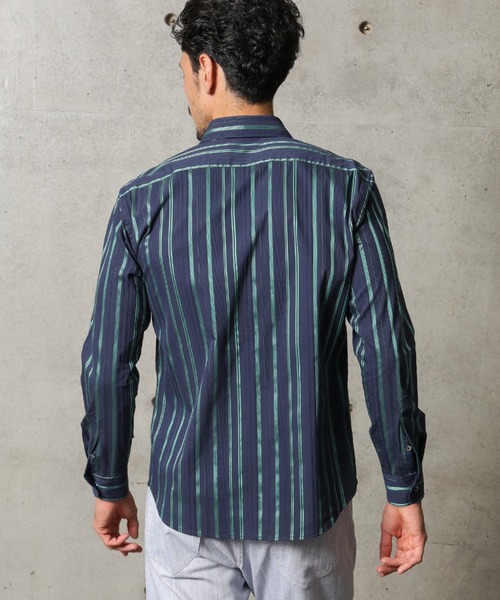 MEN'S BIGI（メンズビギ）の「ブライトストライプストレッチシャツ（シャツ/ブラウス・メンズ・ホワイト/ネイビー・01/03/02/04）」の18枚目の写真