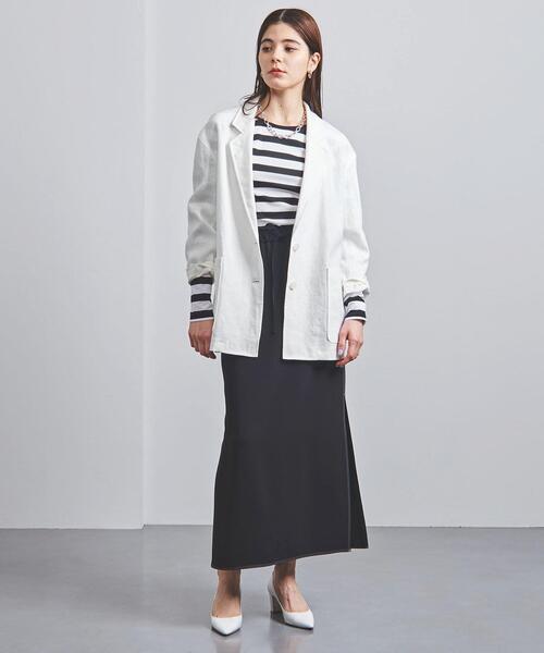 UNITED ARROWS(ユナイテッドアローズ)の「UGCM リネン テーラードジャケット◆(テーラードジャケット・レディース・ホワイト/ネイビー・36/38)」の9枚目の写真