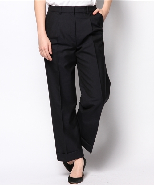 Demi-Luxe BEAMS（デミルクス ビームス）の「Demi-Luxe BEAMS / ウールオックス ワイドパンツ（その他パンツ・レディース・グレー/ネイビー・38/40/36）」の2枚目の写真