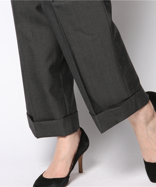 Demi-Luxe BEAMS（デミルクス ビームス）の「Demi-Luxe BEAMS / ウールオックス ワイドパンツ（その他パンツ・レディース・グレー/ネイビー・38/40/36）」の10枚目の写真