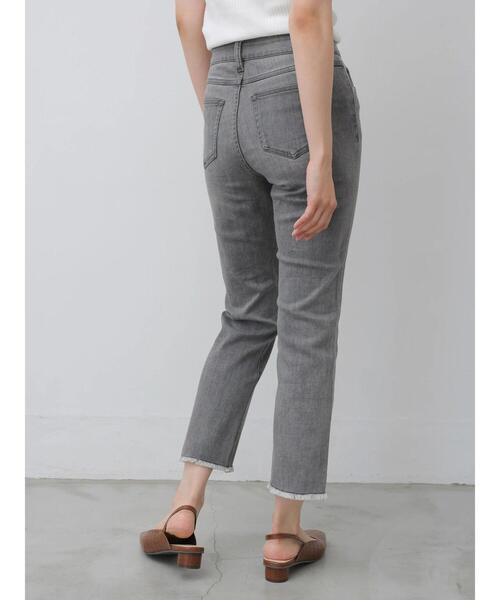 AMERICAN HOLIC（アメリカンホリック）の「ブーツカット裾カットオフデニム（デニムパンツ・レディース・グレー/インディゴブルー・SMALL/MEDIUM/LARGE）」の14枚目の写真