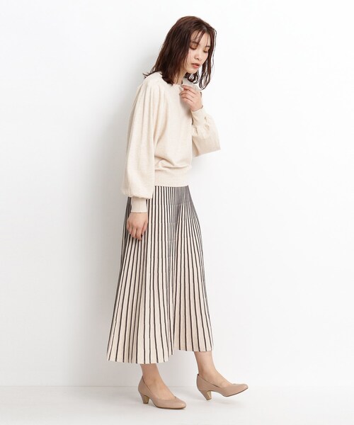 grove（グローブ）の「スタイリング自由自在！もちもちニットのセットアップ【WEB限定カラー/S-3L】（セットアップ・レディース・ベージュ系その他7/ライトグレー/ピンク系その他/グリーン系その他5/ライトブルー/レモンイエロー/ネイビー系5/グレー系その他・01/02/03/04/05）」の3枚目の写真