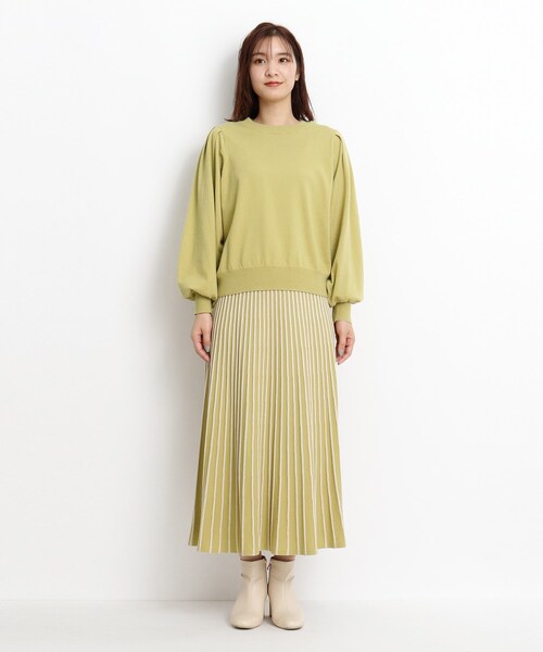 grove（グローブ）の「スタイリング自由自在！もちもちニットのセットアップ【WEB限定カラー/S-3L】（セットアップ・レディース・ベージュ系その他7/ライトグレー/ピンク系その他/グリーン系その他5/ライトブルー/レモンイエロー/ネイビー系5/グレー系その他・01/02/03/04/05）」の22枚目の写真