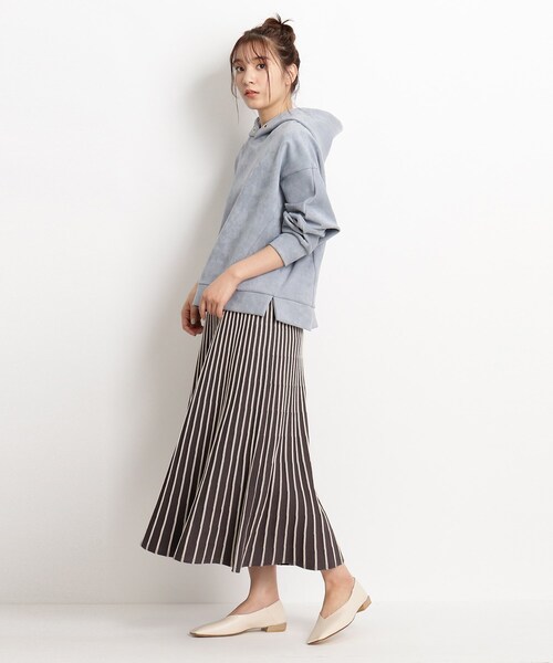 grove（グローブ）の「スタイリング自由自在！もちもちニットのセットアップ【WEB限定カラー/S-3L】（セットアップ・レディース・ベージュ系その他7/ライトグレー/ピンク系その他/グリーン系その他5/ライトブルー/レモンイエロー/ネイビー系5/グレー系その他・01/02/03/04/05）」の12枚目の写真