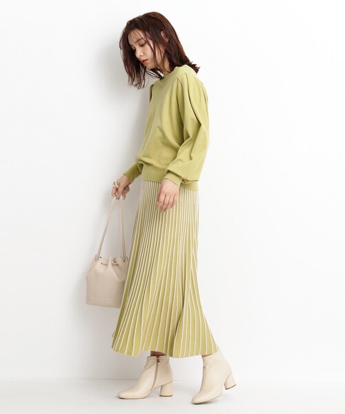 grove（グローブ）の「スタイリング自由自在！もちもちニットのセットアップ【WEB限定カラー/S-3L】（セットアップ・レディース・ベージュ系その他7/ライトグレー/ピンク系その他/グリーン系その他5/ライトブルー/レモンイエロー/ネイビー系5/グレー系その他・01/02/03/04/05）」の13枚目の写真
