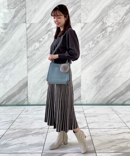 grove（グローブ）の「スタイリング自由自在！もちもちニットのセットアップ【WEB限定カラー/S-3L】（セットアップ・レディース・ベージュ系その他7/ライトグレー/ピンク系その他/グリーン系その他5/ライトブルー/レモンイエロー/ネイビー系5/グレー系その他・01/02/03/04/05）」の15枚目の写真